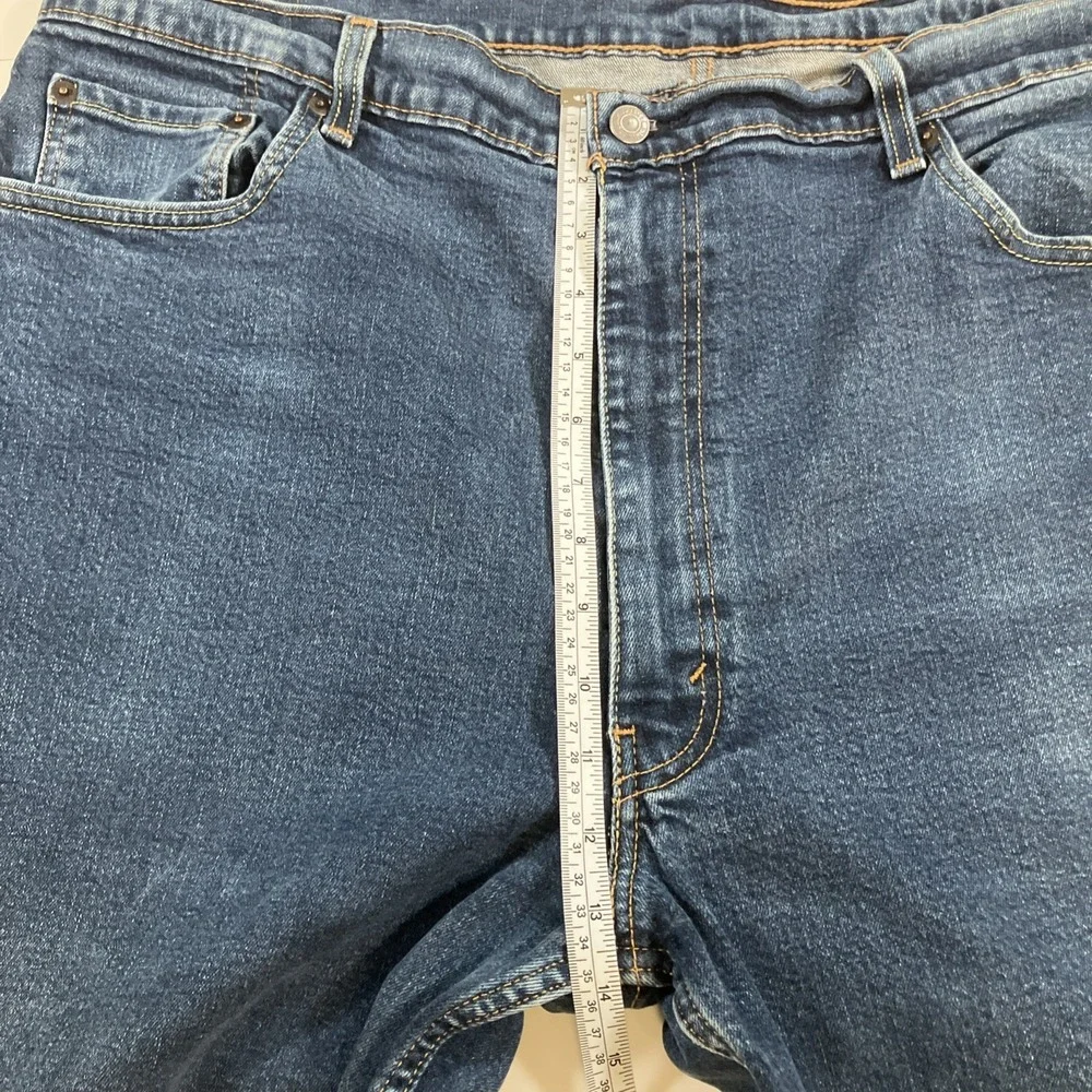 Levi's 550 Relaxed Fit Jeans Mens 46x30 Dark Wash Blue Tapered Stretch Denim